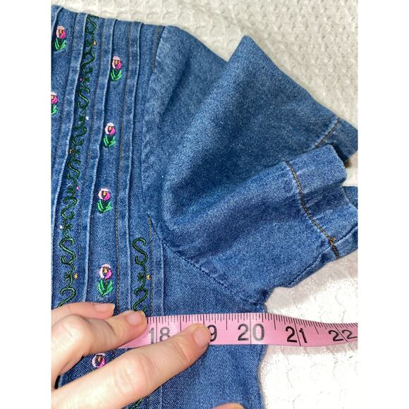 Cottage Core Denim Dress - Picture 4 of 11